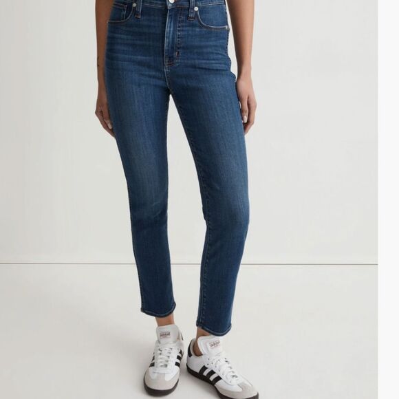 Madewell Stovepipe Jeans Size 26T Tall Medium Wash High Rise Stretch - Picture 16 of 16